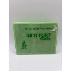 Vintage Rich Port Realtor Playing Cards Set Silver & Gold Cards MCM‎ Advertising